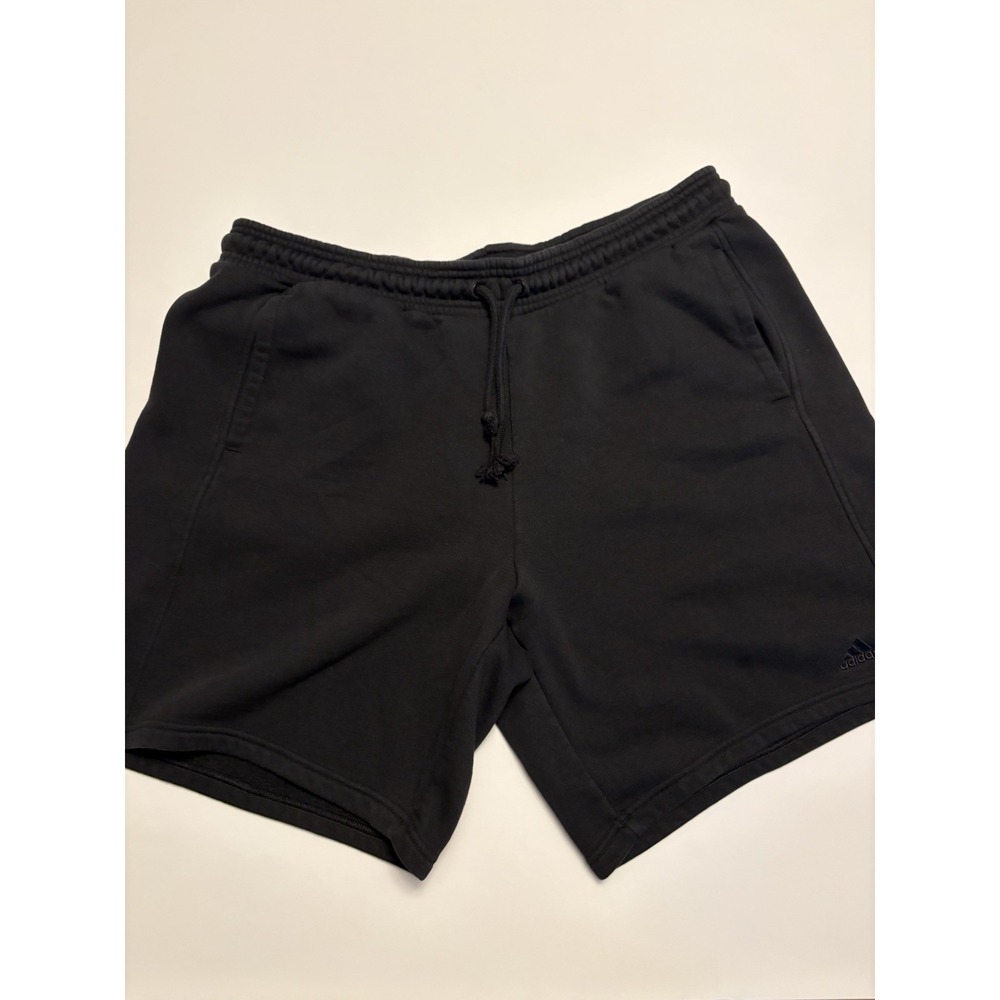 Adidas Mens 2XL Black Fleece Drawstring Shorts Athletic Sweatshorts All Season